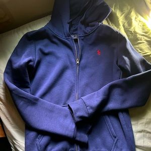 Polo Ralph Lauren Navy sweatsuit. Hoodie and Jogger pants set.